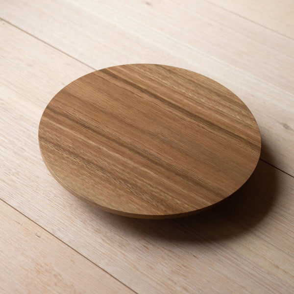 Kiosk by IN-TERIA, O-Series, FlapJack 200mm diam., Spotted Gum | Modern wooden door handle | IN-TERIA