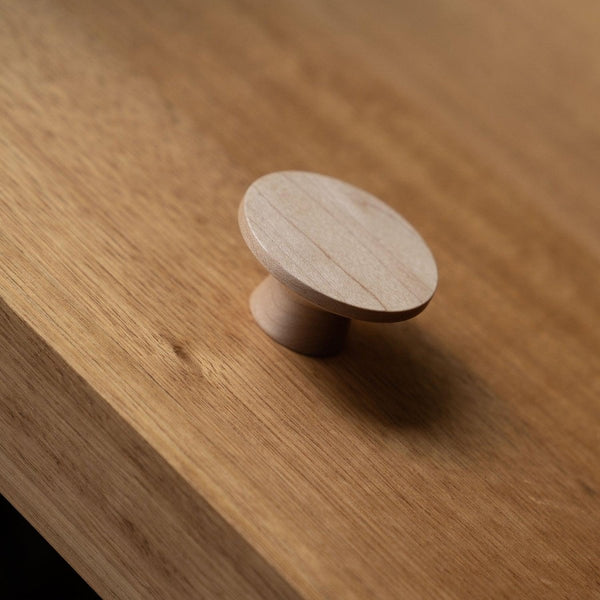 Kiosk by IN-TERIA, O-Series, Under Cover 60mm diam., American Rock Maple | Modern wooden door handle | IN-TERIA