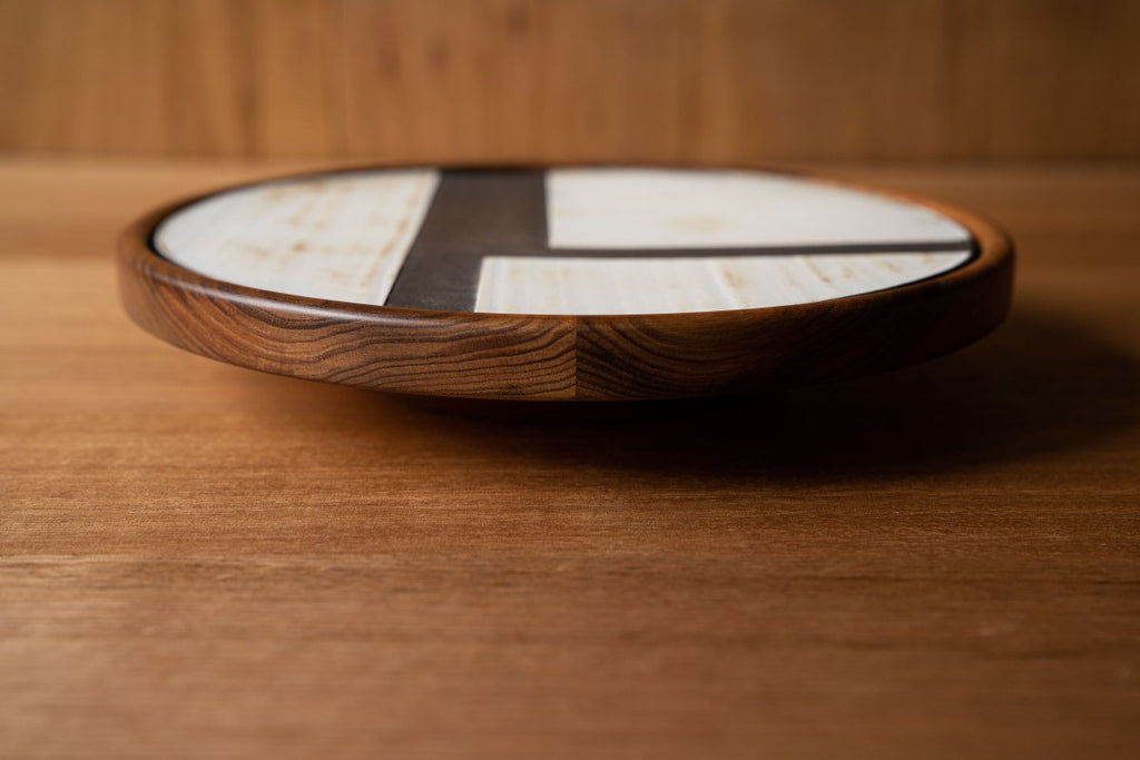 Graphic Play by IN - TERIA & Lindsey Wherrett Ceramics | Modern wooden door handle | IN - TERIA
