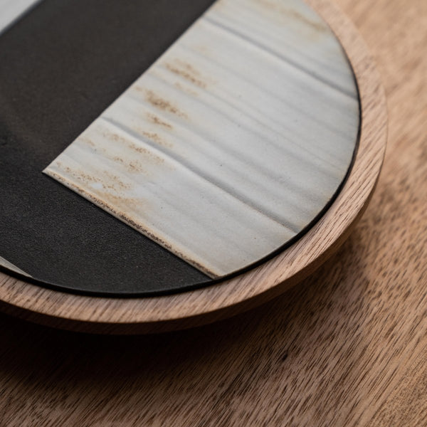 Graphic Play by IN - TERIA & Lindsey Wherrett Ceramics | Modern wooden door handle | IN - TERIA